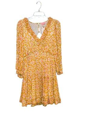 Anthropologie Not So Serious Marigold Boho Mini Dress Size XS